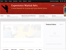 Tablet Screenshot of experiencemartialarts.com